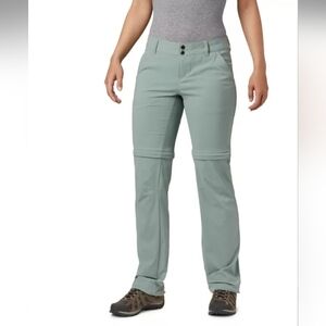 Columbia Women's Omni-Shield Convertible Pants, Green, Size 16W, Pre-owned EUC